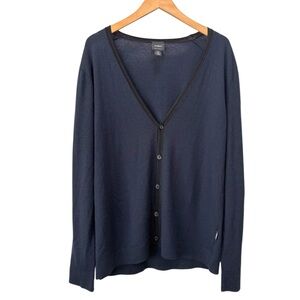 Strellson Navy and Black Trim Cardigan